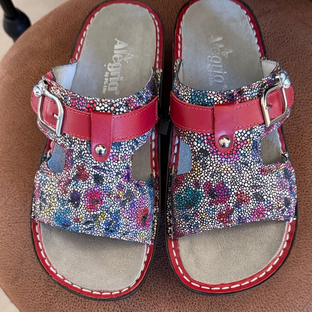 Alegria Women's Sandals - Red and Multicolor